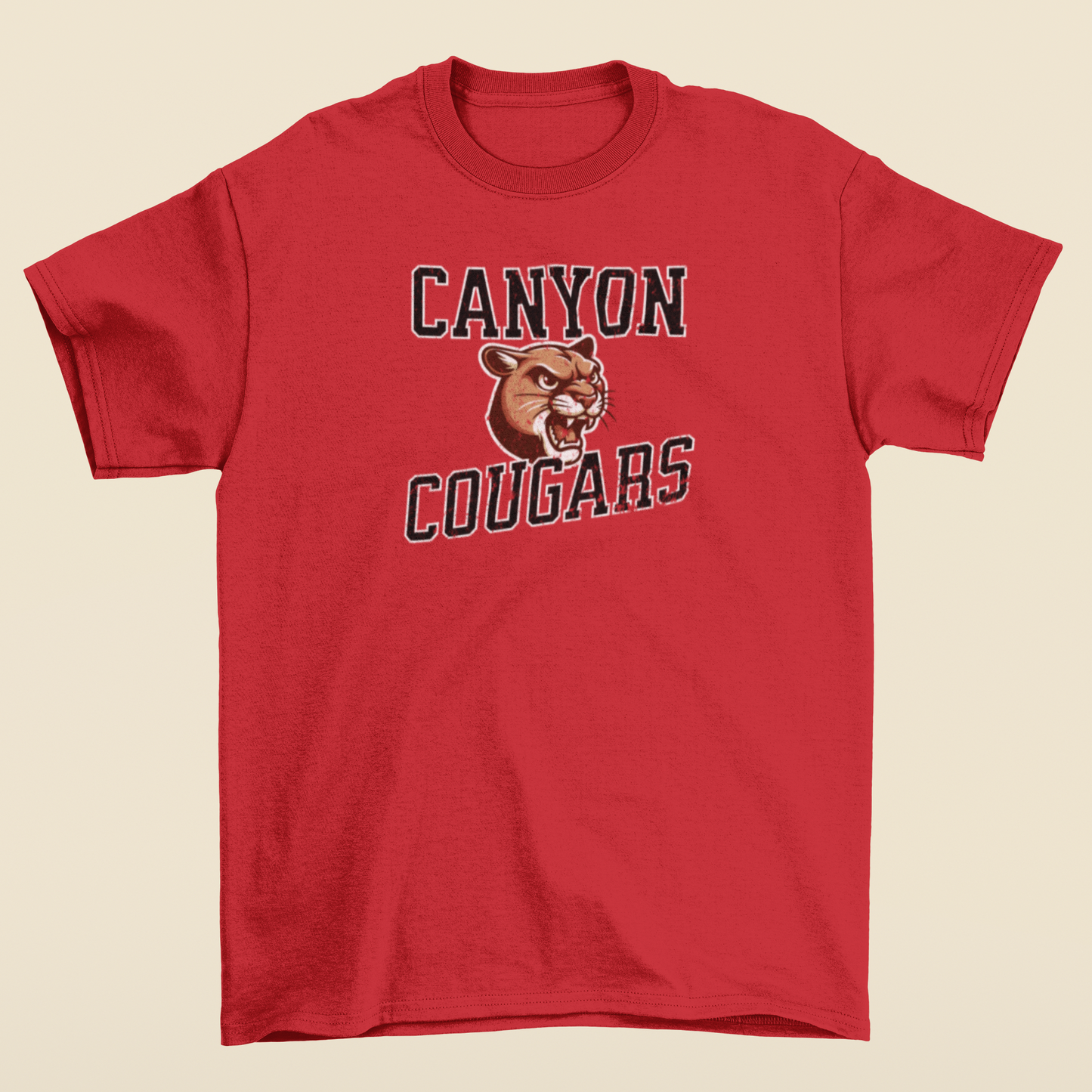 Canyon Cougars in Black Font