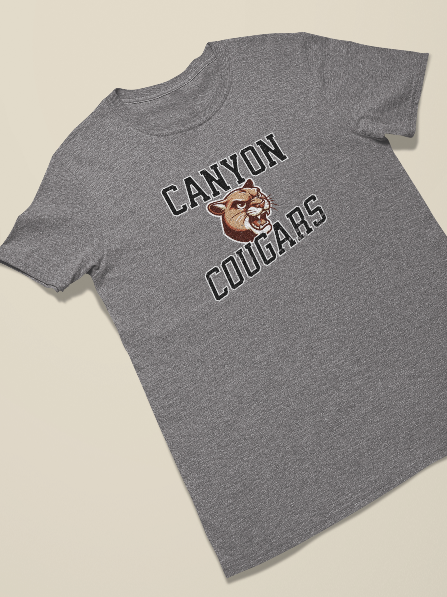 Canyon Cougars in Black Font