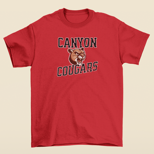 Canyon Cougars in Black Font